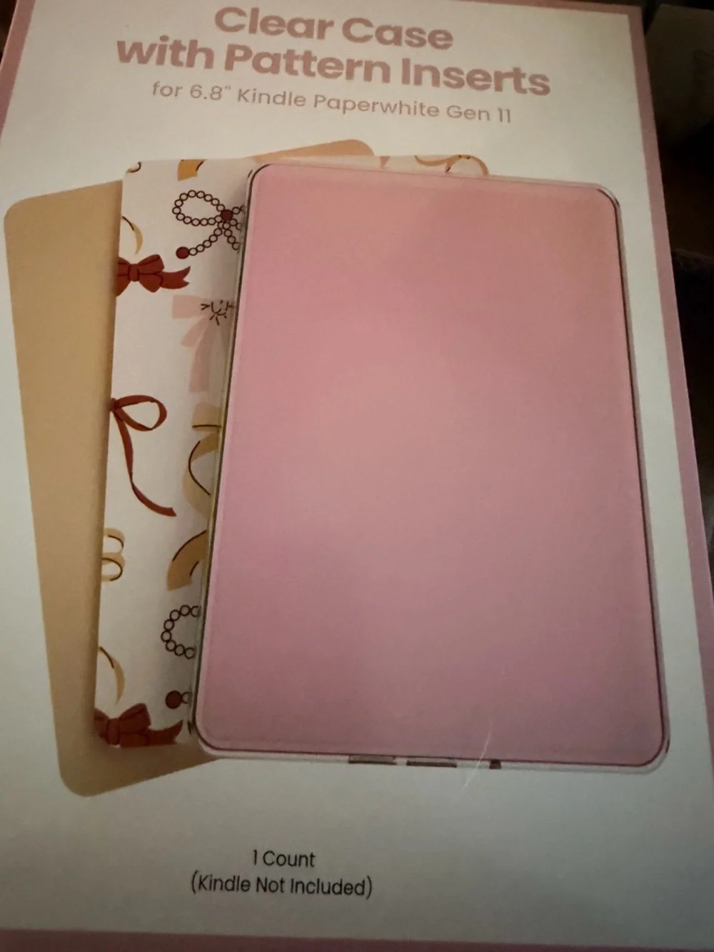 Clear TPU Cover with Bow Inserts for 6.8